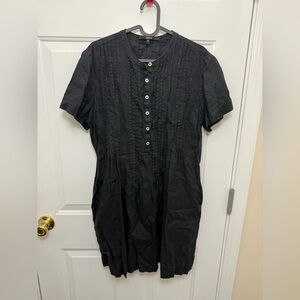 Quince Black Short Sleeve Dress